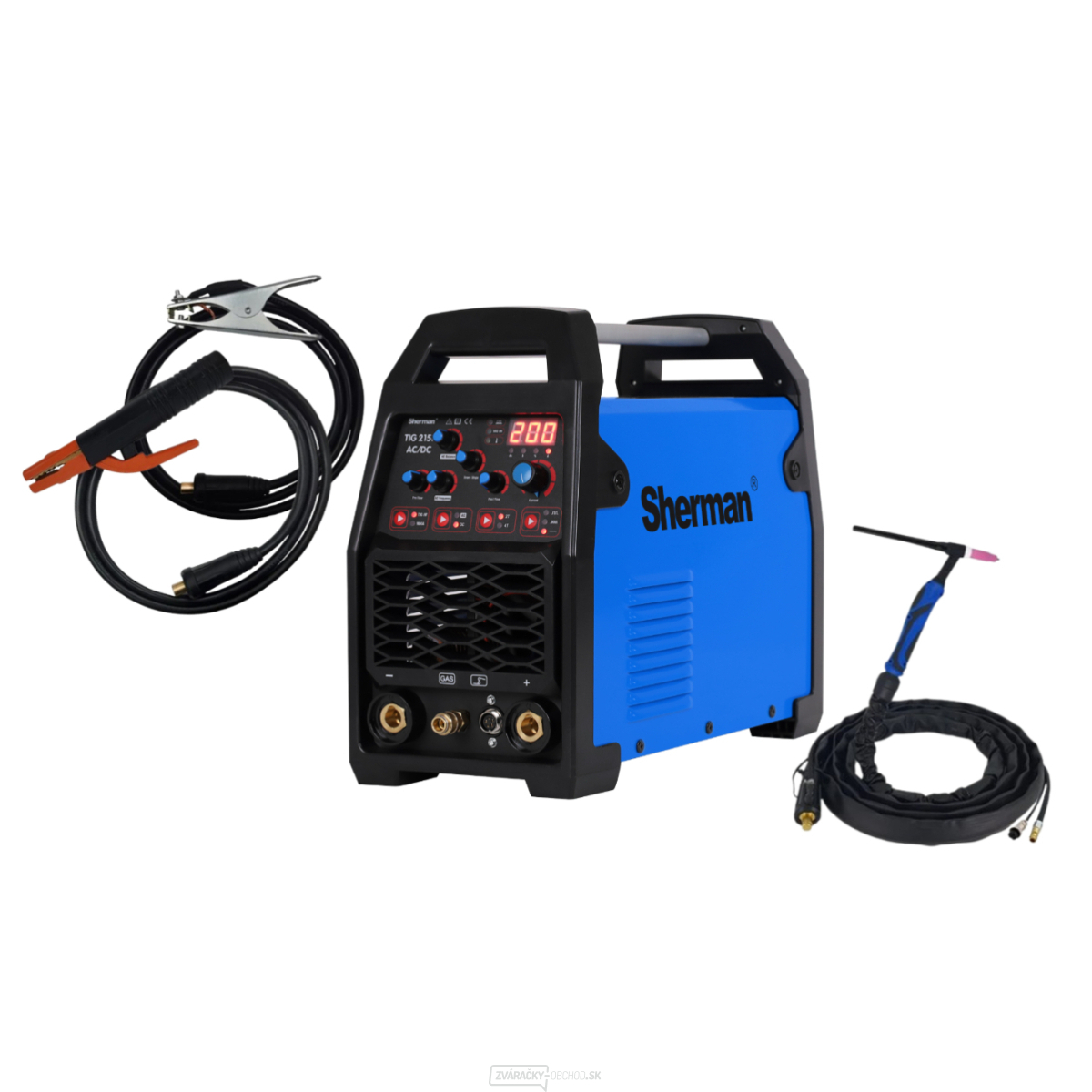 Invertorový zvárací stroj TIG 215P AC/DC + Káble