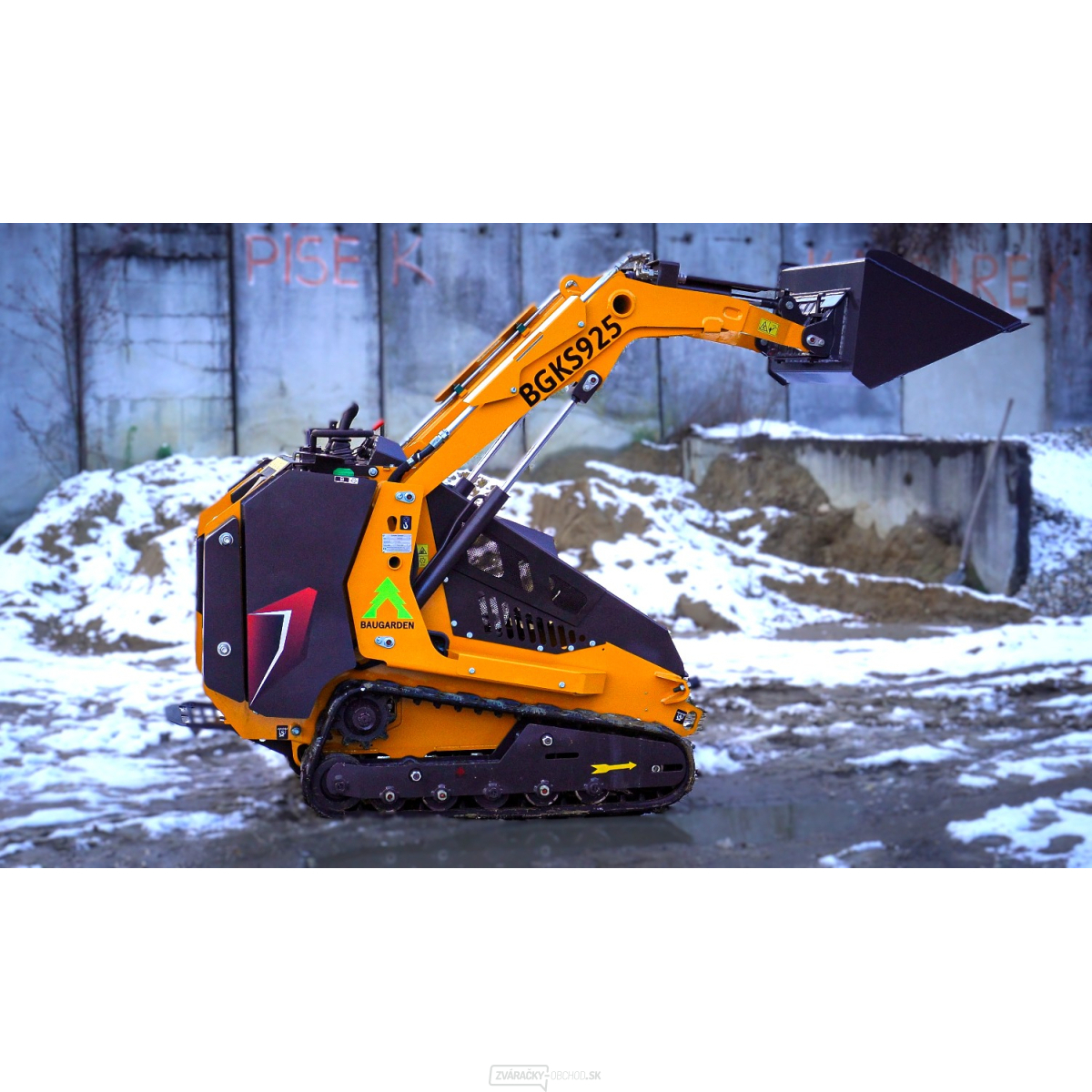 Mininakladač pásový BAUGARDEN BGKS925 Kubota + lyžica 930mm