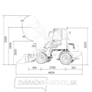 Kolesový nakladač BAUGARDEN BGKN12CAB + lyžica 1480mm + hydroupinák Náhľad