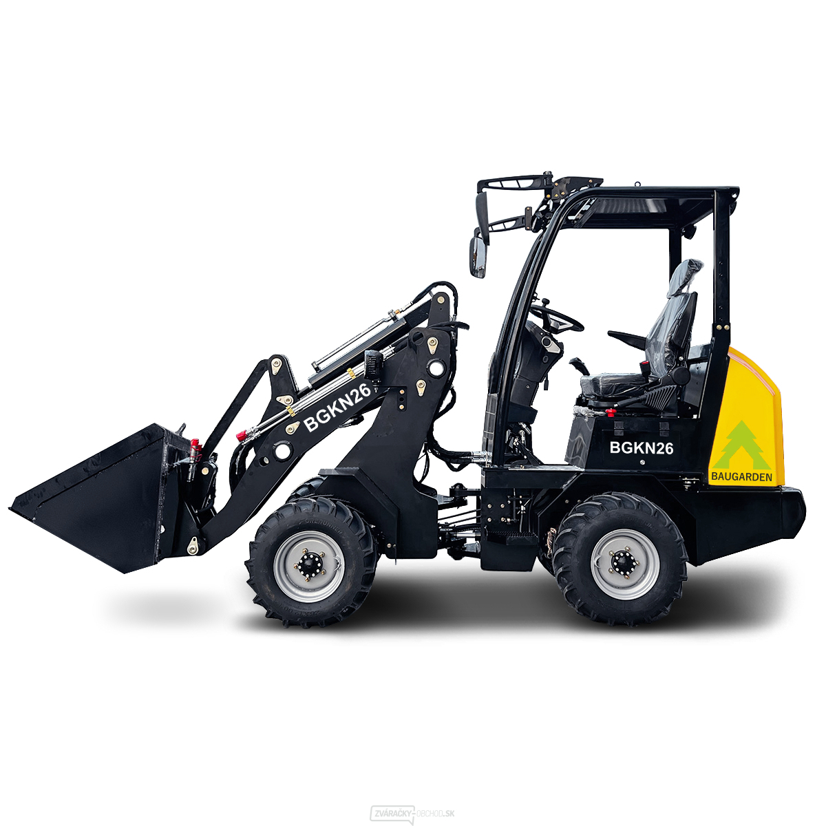 Kolesový nakladač BAUGARDEN BGKN26 Kubota + lyžica 1250mm + hydroupinák