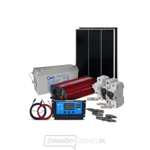 Solárna zostava ostrovná SOLARFAM 110Wp, 12V, batéria 100Ah, menič 230VAC 600W gallery main image