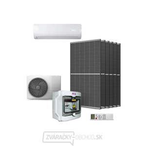 Sada klimatizácie GETI GKH12K 3,5kW hybridný, 6x panel 450W, DC rozvádzač gallery main image