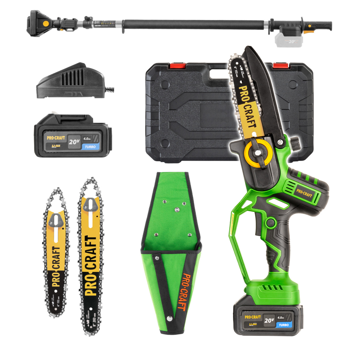 Súprava aku ručná pílka s puzdrom Procraft PKA32Li-P a predlžovací nadstavec EP2.0R | SPKA32LiP/EP2.0R