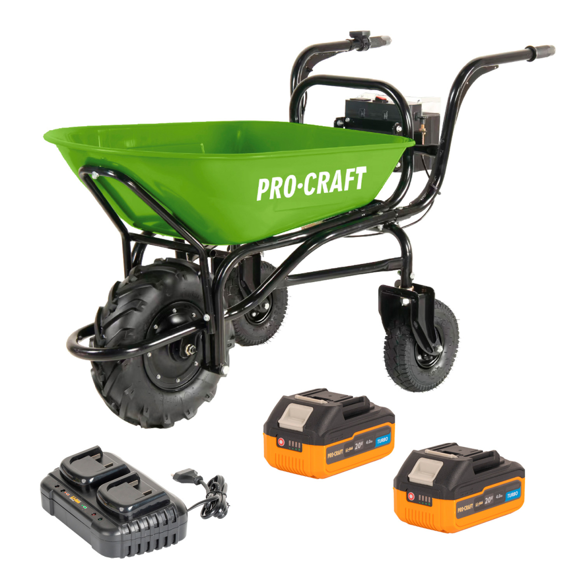 Procraft Akumulátorová súprava kolies PWB270 s dvoma batériami 20/4 a nabíjačkou | SPWB270/2X20-4TURBO/20-2 SPWB270/2X20-4TURBO/20-2