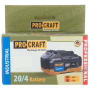 Nabíjacia batéria 20V Li-ion, 4000mAh Procraft 20/4 Industrial | 20/4 Industrial náhled