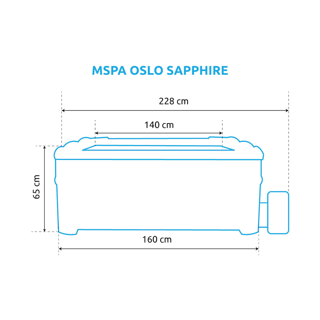 Bazén vírivý MSPA OSLO SAPPHIRE F-SA063W Náhľad
