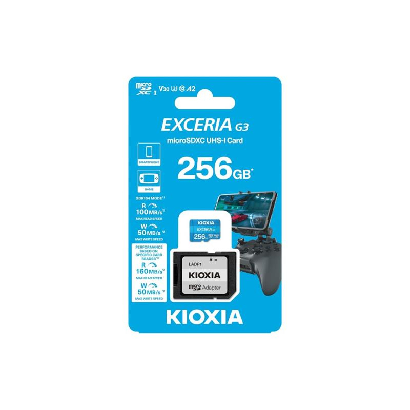 Karta pamäťová KIOXIA micro SD 256 GB UHS-I U1 s adaptérom gallery main image