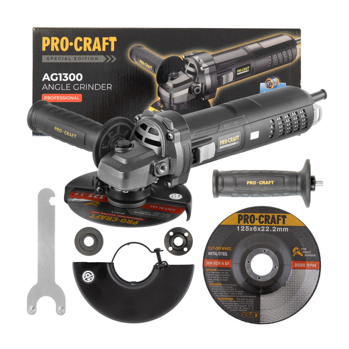 Uhlová brúska Procraft Special BLACK Edition AG1300
