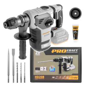 Aku vŕtacie kladivo Procraft Industrial HD20Bbb (bez batérie a nabíjačky) | HD20B-BB