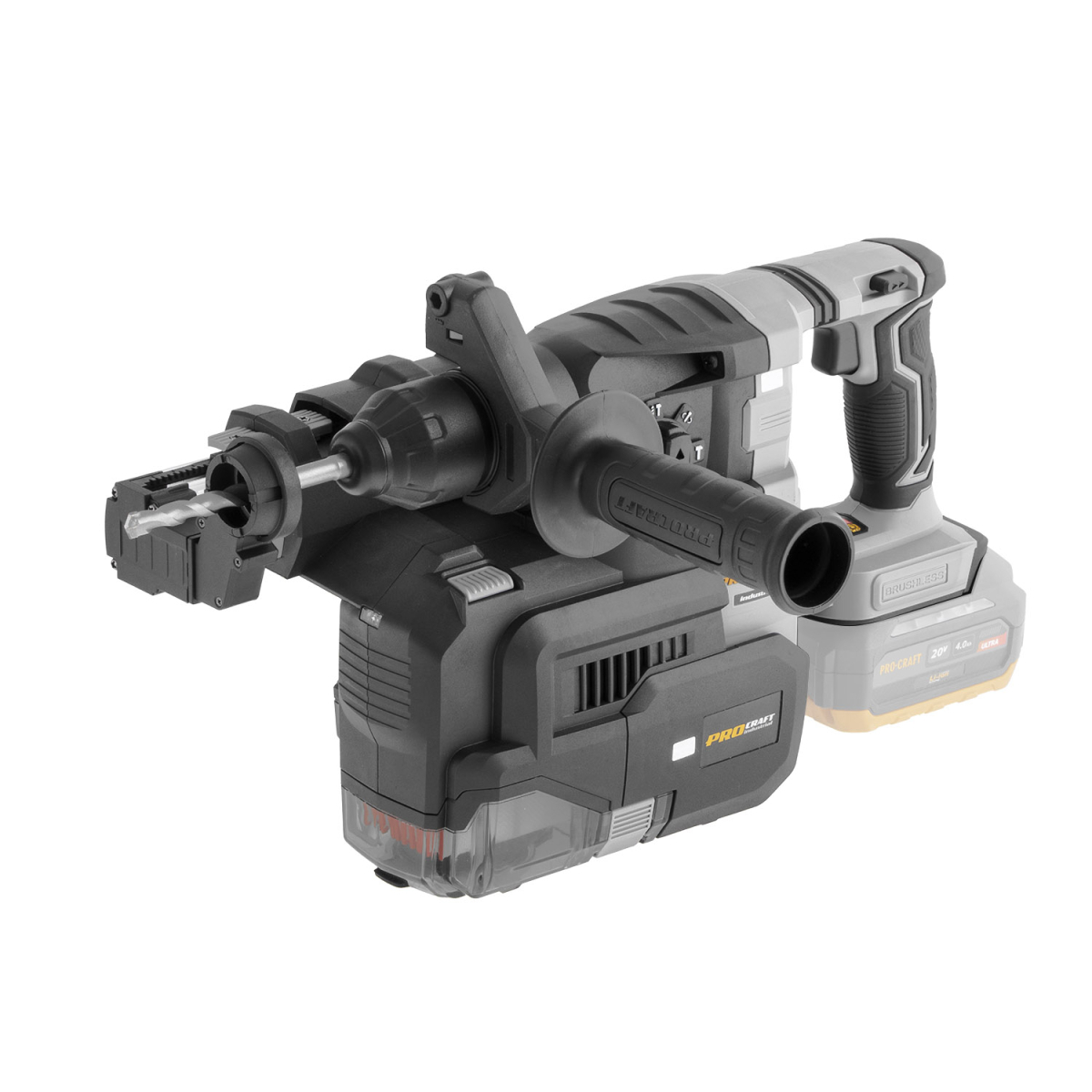 Aku vŕtacie kladivo Procraft Industrial HD30Abb s odsávaním DE-01 (bez batérie a nabíjačky) | HD30A-BB/DE-01 gallery main image