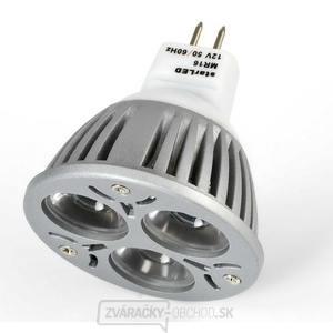 LED bodové svetlo 3x1W, MR16, 12V, teplá biela WW - ekvivalent 25W