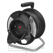 Solight predlžovací kábel na bubne, 1 zásuvka, čierny, 25m Náhľad