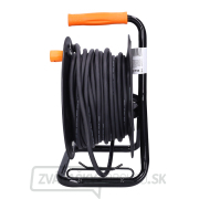 Solight predlžovací kábel na bubne, vonkajší, 4 zásuvky, čierny, 25m Náhľad