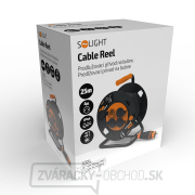 Solight predlžovací kábel na bubne, vonkajší, 4 zásuvky, čierny, 25m náhled